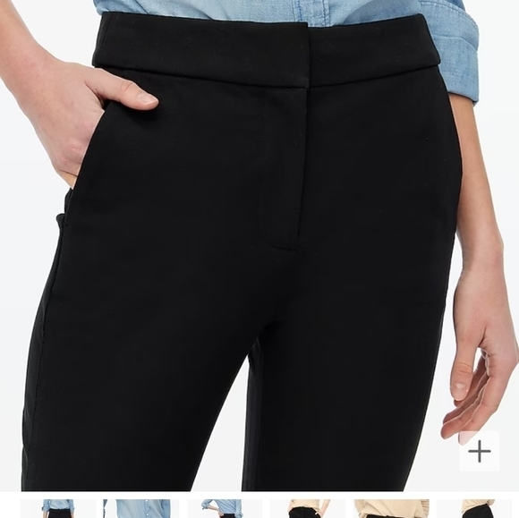 J Crew Kelsey Cropped Flare Pants Black Womens Size 8 Business Office Or Weekend - Picture 3 of 9
